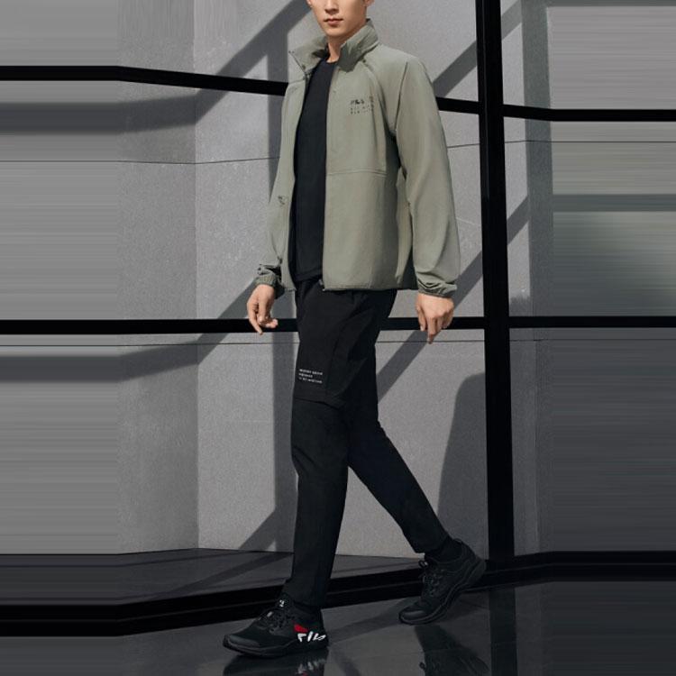 FILA Athletics Solid Color Casual Woven Detachable Sports Pants Men pants Deep-Black A11M211814FBK