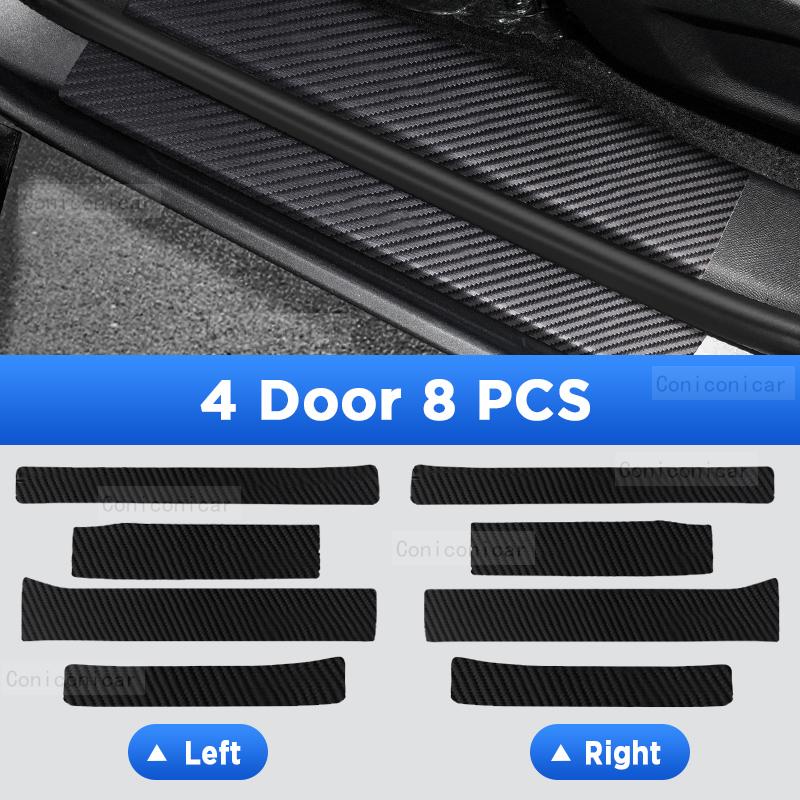 For CHERY JAECOO J7 -2025 Tailgate Guard Door Sill Pedal Carbon Fibre Texture Accessories Leather PU Styling Car Sticker