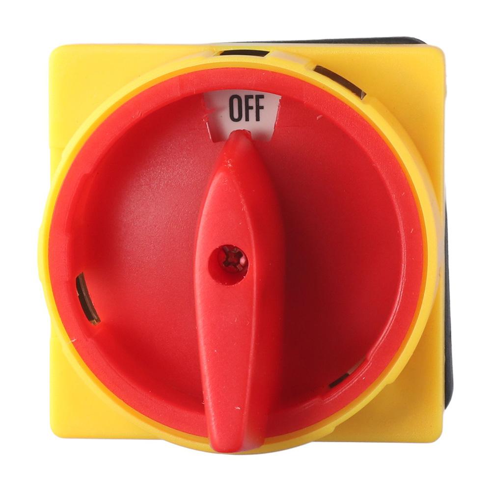 25A/32A Rotary Cam Changeover Switch Flame Retardant 2-Position Plastic Load Circuit Breaker Switch 3-Pole On-Off Power Switch
