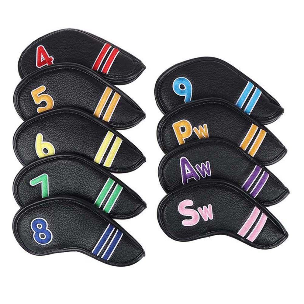 Equipment 4-9,P,S,A Embroidery Golf Club Cover Head Cover Golf Headcovers Golf Iron Headcover