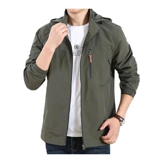 [LLHfashion] Windbreaker Jumper Men's Jacket Mountain Parka Blouson Light Outerwear Large Size Casual Outdoor Climbing Windproof Cold Protection