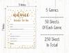 Inkdotpot Gold Confetti Theme Bachelorette Party Games Set of 5 (Activities for 50 Guests) Fun Bridal Shower Games Set Bundle
