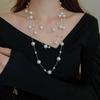 French Retro Three-Layer Pearl Pendant Necklace - Fashionable, Versatile, Luxurious Light High-End Jewelry