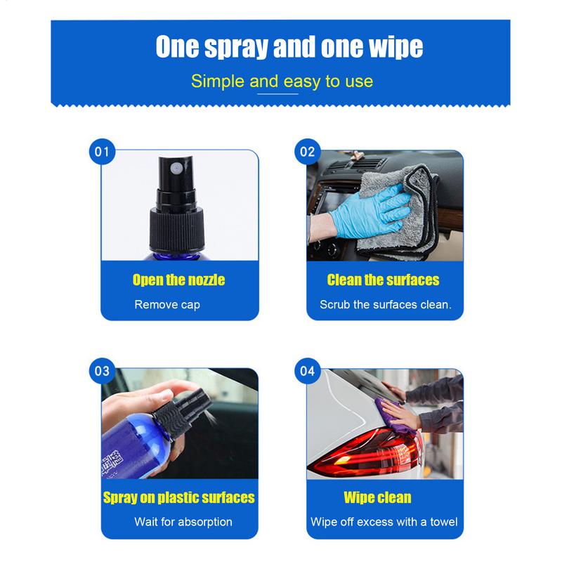 Car Leather Restorer Leather Restorer Car Restorer 120ml Refurbish Solution Car Detailing Black Trim Restorer Trim Coating