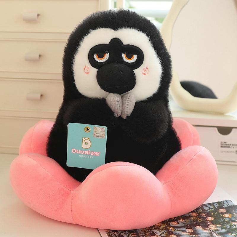 Love White Faced Monkey Dudu Plush Toy Doll Cute Monkey Ornament Cartoon Soft Doll Birthday Gift