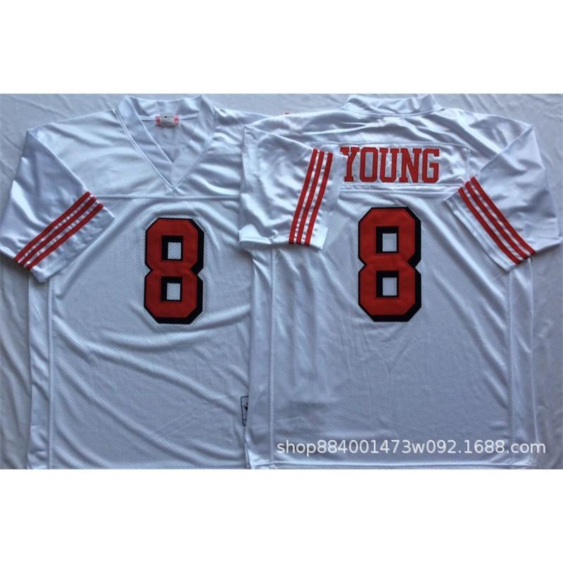 San Francisco 49ers Retro Football Jersey Mens Cotton Blend Training Uniform American Practice Fan Wear