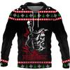 Vzor Vikings Podzim Pánské mikiny s kapucí Viking Mythology Potisk Unisex Pulovr Street Punk Bundy pro volný čas Kabát