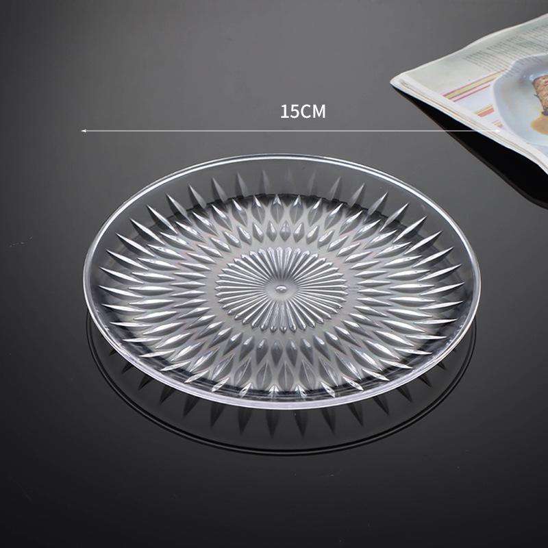 Transparent Acrylic Fruit Plate - Large & Small, Creative Plastic Dish for Home, Bar, or KTV.