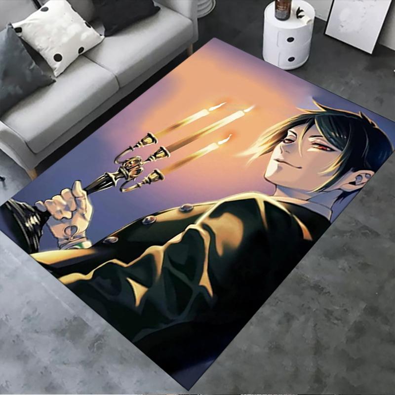 2025 New Black Butler Carpet Rug for Living Room Bedroom Home Sofa Decoration,Kids play Non-slip Floor Mat 07