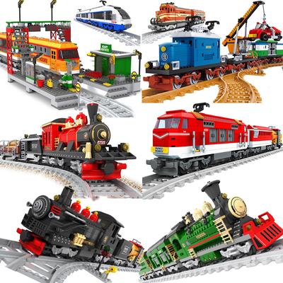 Ausini City Train Model Stavební bloky Vagón Nákladní Vagón Osobní Nádraží Koleje Stavebnice lokomotiv
