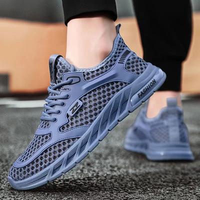 Breathable Men's Mesh Leather Shoes Direct Sales Summer Mesh Shoes Men's Shoes Men's Casual Shoes Single Net