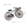 Glänzende Kristall Fahrrad Broschen für Damen Unisex Blumenkorb Barock Abzeichen Fahrrad Broschen Pins Geschenke Schmuck Zubehör