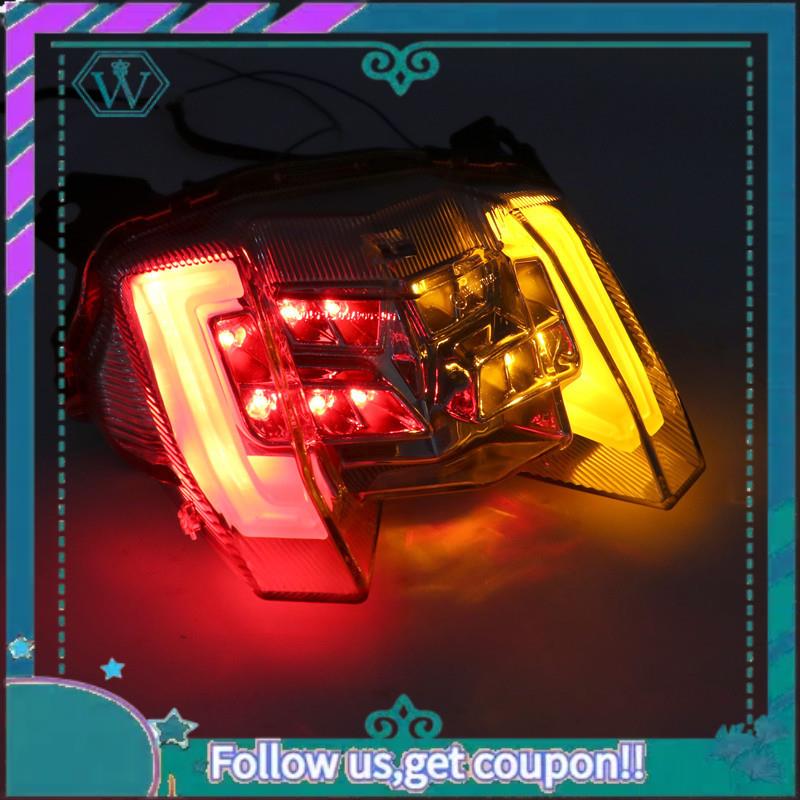 AA92-Motorcycle Rear Tail Light Brake Turn Signals Tail Lights For MT-09 FZ-09 FZ09 MT09 2017- Integrated LED Light M