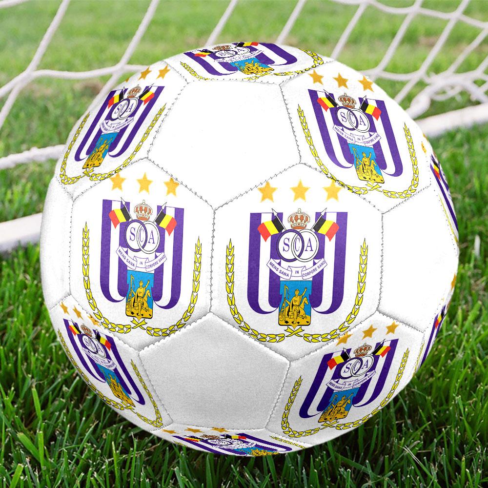 RSC Anderlecht Fußball Größe 5, Maschinengenähtes PVC, Langlebig & Hoher Rückprall, Für Alle Altersgruppen, Fanartikel, Spiele & Außenbereich.