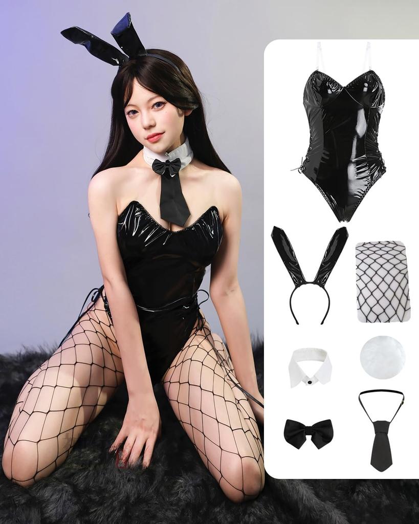 Bunny Girl Cosplay 8 Piece Set Rabbit Costume Sexy Cute Bunny Leotard Costume Present Costume Event Costume Party Photo Clothes Crossdressing Cosplay