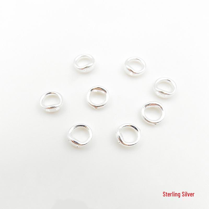 Gilded Double-Hole Jump Ring for DIY Jewelry - Strong Color Retention, Ideal for Pearl Bracelets & Necklaces.