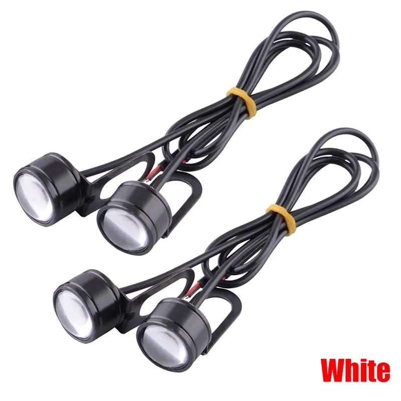 4PCS Motorcycle LED Eagle Eye Driving Light Reverse Backup Light Fog Lamp Headlight 12V 3W Daytime Running Lamp Moto Accessories