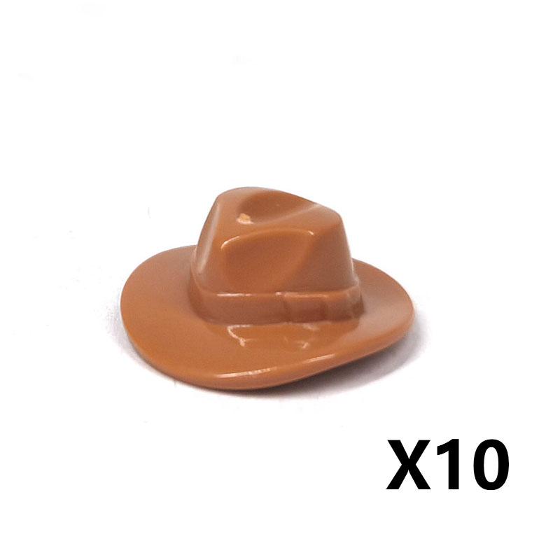 MOC Armes Médiévales Accessoire Briques Soldat Figurine Chapeau de Cow-boy Fusil de Chasse Arbalète Lance Armure Casque Masque Brique Jouet