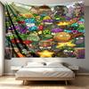 Plants VS Zombies Print Tapestry - Portable Wall Decor Cloth, for Home, Dorm, Travel, Bedroom, Living Room - Ideal Birthday Housewarming Gift