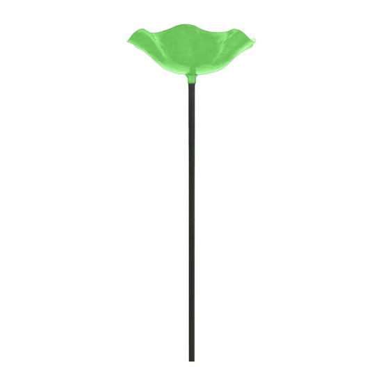Handmade Flower Garden Stake Ground Insert Bee Butterfly Watering Station Decorative Bird Bath Pollinator Drinking Bowl for Outdoor Yard Lawn Decor