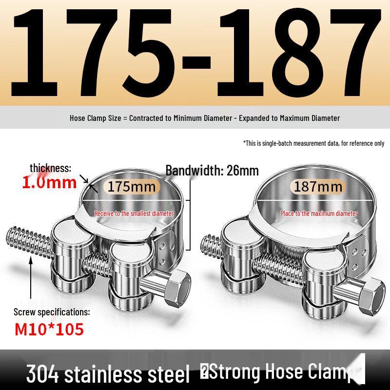 Aokewen Stainless Steel Heavy-Duty Hose Clamp