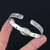 Natural Mother Of Pearl Gemstone 925 Sterling Silver Bangle Adjustable For Girls