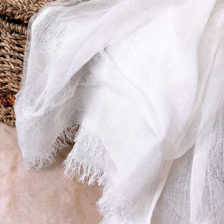 

Шелковый шарф из шерсти тутового шелкопряда Весна и осень Универсальная тонкая шаль Рисово-белый Растительный краситель Тай-дай Синий краситель Эмбриональная ткань