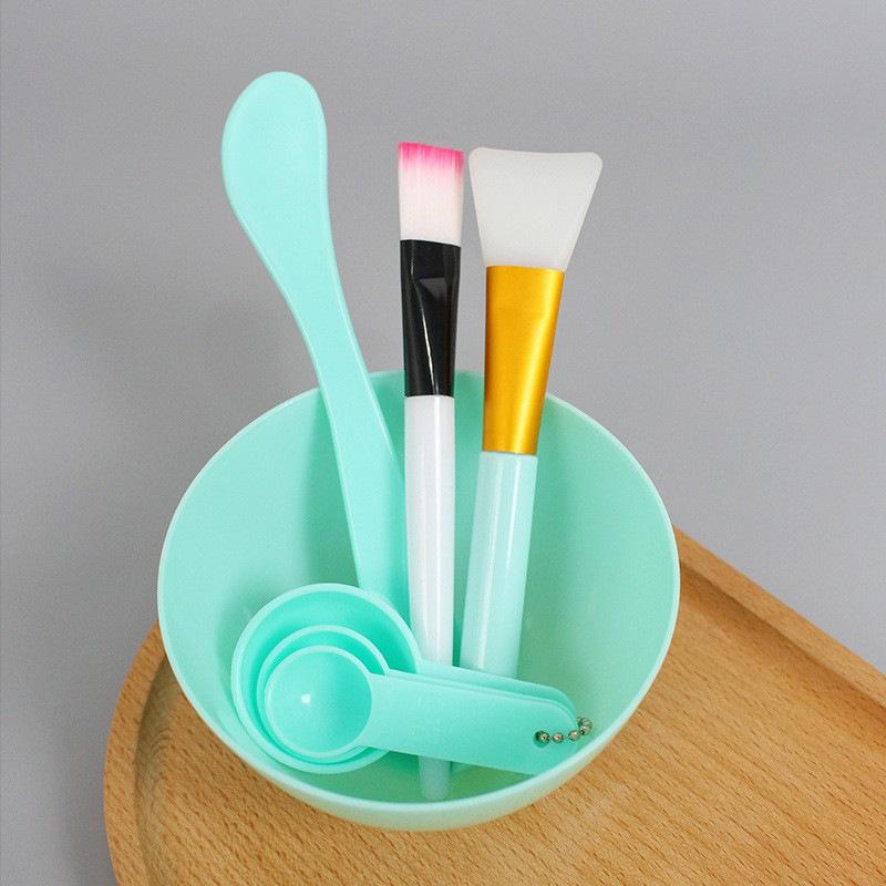 7Pcs Diy Facemask Mixing Tool Kit Face Mask Mixing Bowl Set Facial Mask Bowl Stick Spatula Silicone Soft Face Brushes Spoons