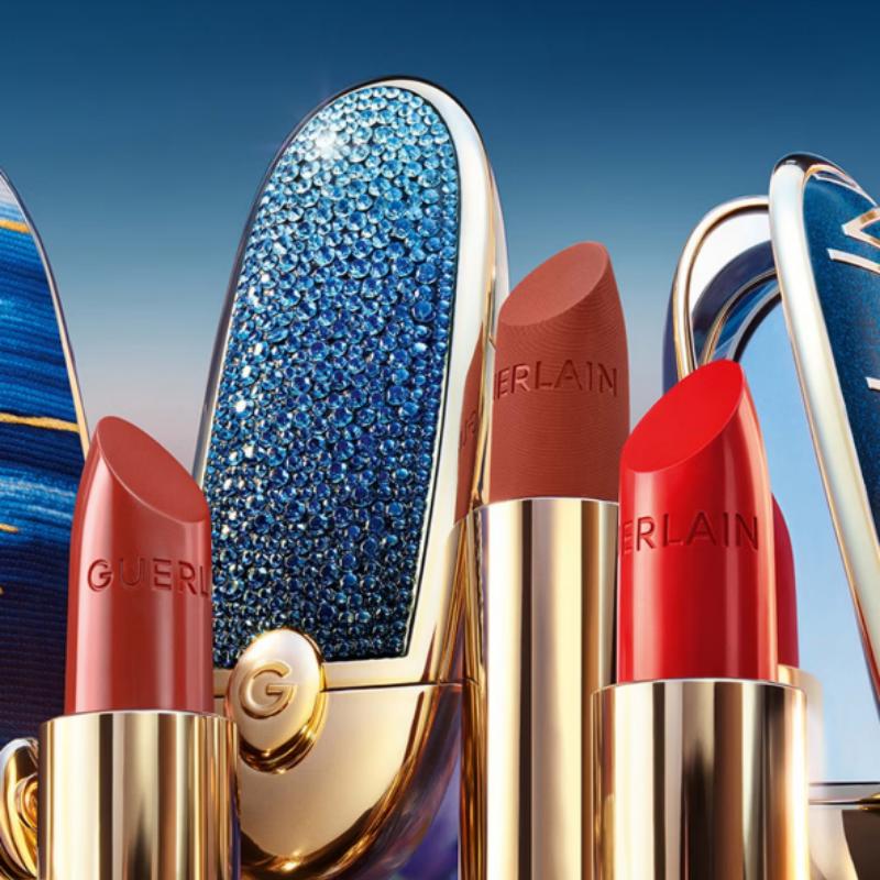 Guerlain Rouge G Lipstick With L'heure Bleue Lip Case