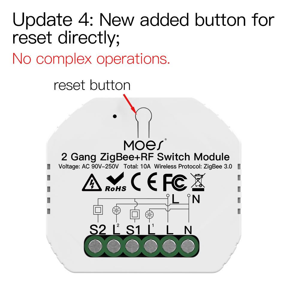 Customized Mini DIY Tuya Zigbee 3.0 RF 433 Smart Light Wall Switch Wireless Relay Module Tuya Google Home Alexa