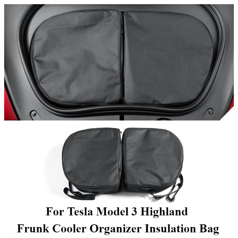 

Для Tesla Model 3 Highland 2024 FRunk Cooler Organizer Insulation Cooler Bag Водонепроницаемая передняя сумка для хранения вещей для пикника