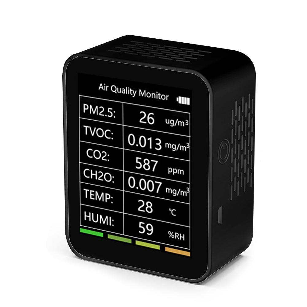 

Tuya WiFi Портативний домашній офіс Настільний детектор якості повітря 6 в 1 Багатофункціональний детектор