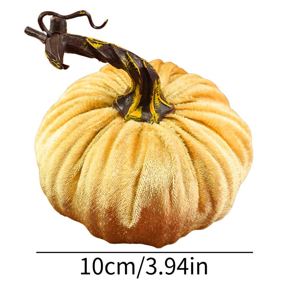2025 Handmade Velvet Pumpkins Halloween Fall Harvest Vegetable Artificial Simulation Pumpkins Decoration For Garden Yard