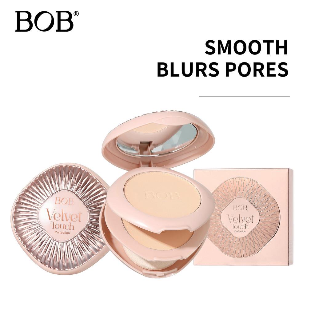 Bob Velvet Matte Concealer & Setting Powder - Long-lasting, Oil Control, No Caking, Dual Layer