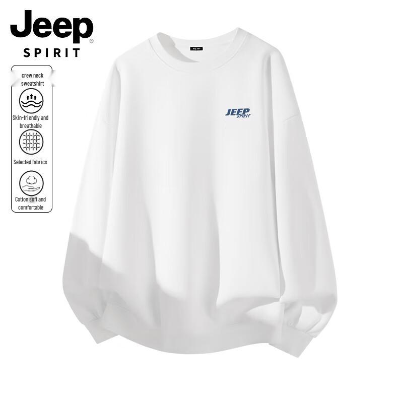 JEEP SPIRIT Men's Casual Crewneck Long-Sleeve Sweatshirt