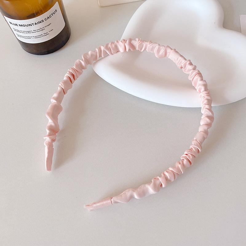 

Корейський стиль Французька плісирована широка пов язка на голову - Шикарний ароматний стиль для жінок