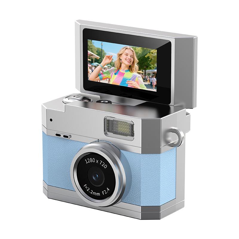 Retro CCD HD Thumb Flip Mini Digital Camera for Kids