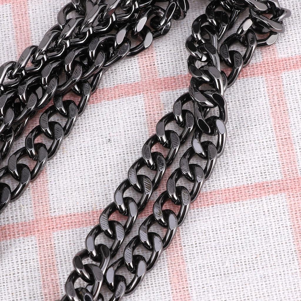 8Mm Flat Metal Decorative Bag Chain for DIY Purse Shoulder Mini Crossbody Hobo Clutches Replacement Strap Glossy Fade Resistant