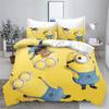 Gru-Mark M-Minions Bedding Set Cartoon Anime Set Adult Kid Bedroom Duvet Cover Sets 3D Print Kawaii Anime Home Textileextile