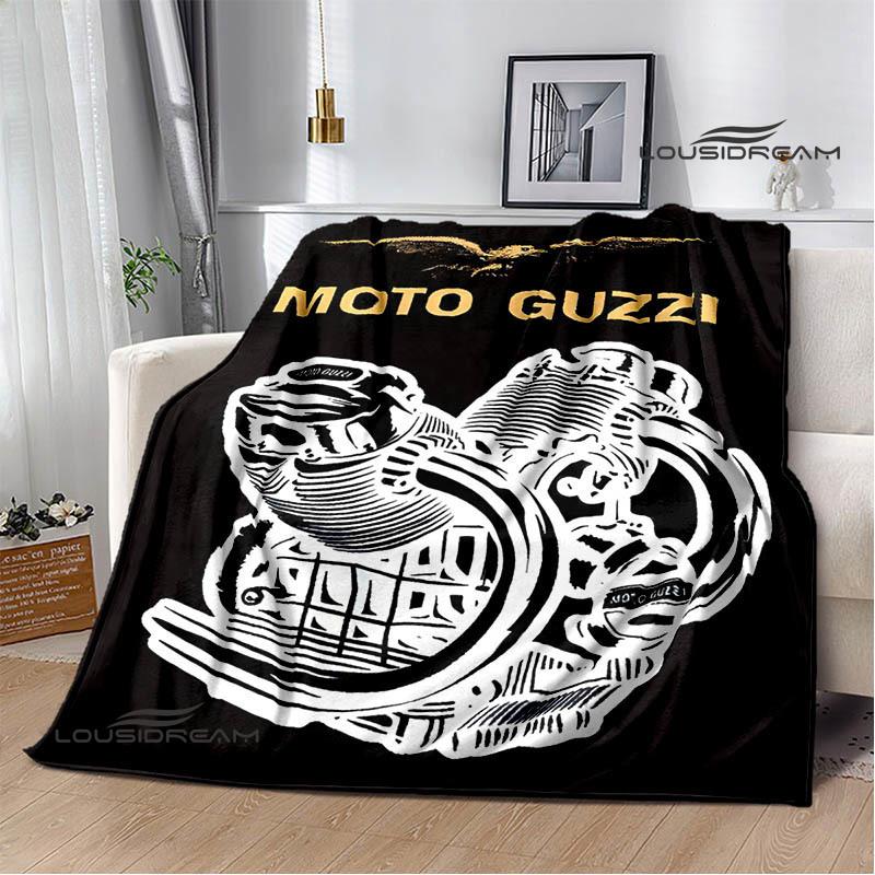 3D Guzzi Motorcycle Logo Printed Blankets Fashion Warm Blanket Soft And Comfortable Blanket Home Travel Blanket Birthday Gift