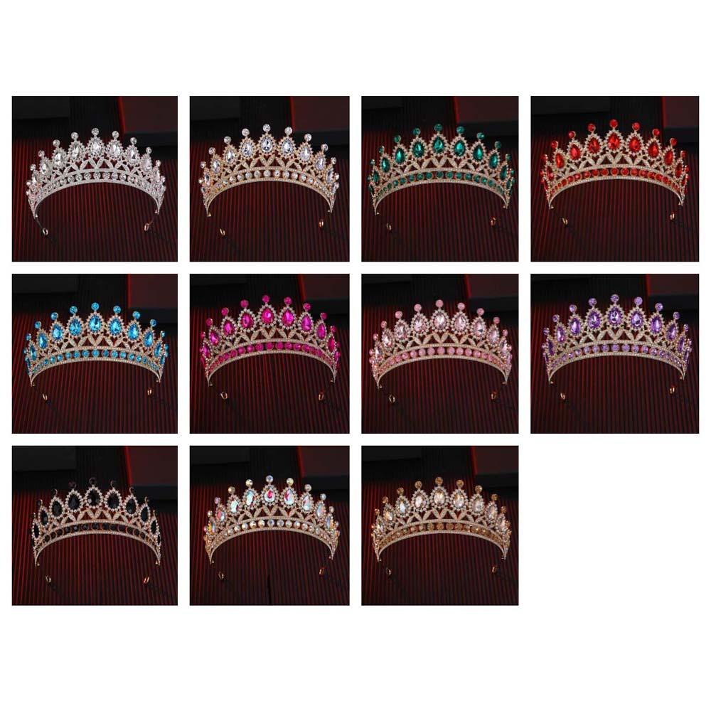 Luxury Crystal Bridal Crowns Cake Decorations Queen Princess Tiara Wedding Crown  Birthday Party