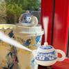 40ml Flower Porcelain Teapot Chinese Style Exquisite Mini Ceramic Teapot Ornaments Home Decoration Traditional