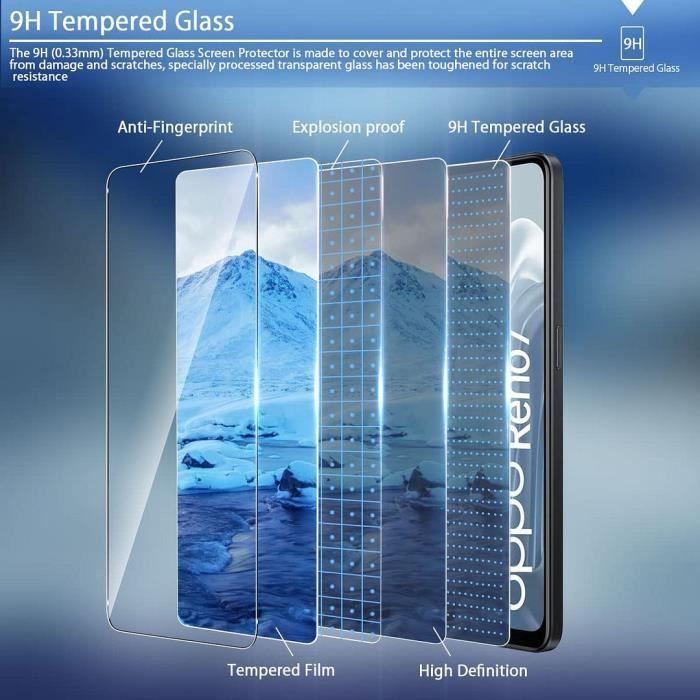Protecteur d'écran - OPPO - Reno 7 - Verre Trempé - Transparent - 3 Pièces