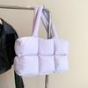 Puffy Tote Bag for Women Large Quilted Puffer Cloud Handbags Lightweight Soft Trendy Shoulder Satchel