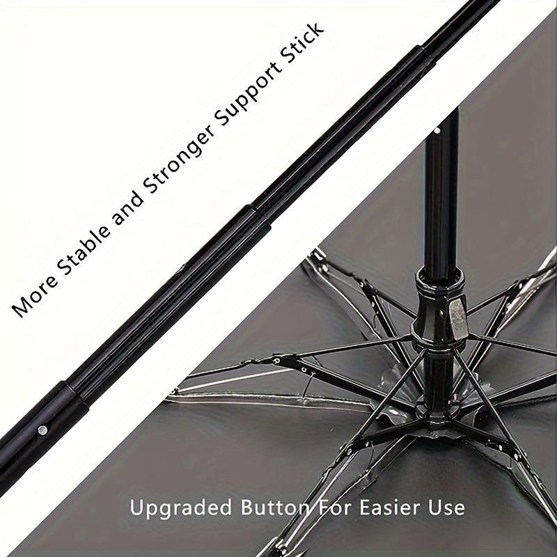 Mini guarda-chuva dobrável de cor sólida, 6 nervuras, casual, leve, durável, portátil, para homens e mulheres