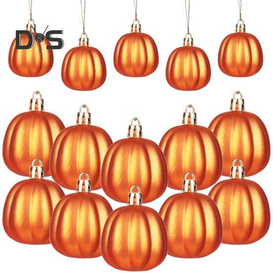 12 ks Podzimní Mini Dýňové Koule Závěsná Dýňová Ozdoba na Den Díkůvzdání Halloweenská Dekorace Vánočního Stromku Farmářský Dům Domácí Párty Dekor