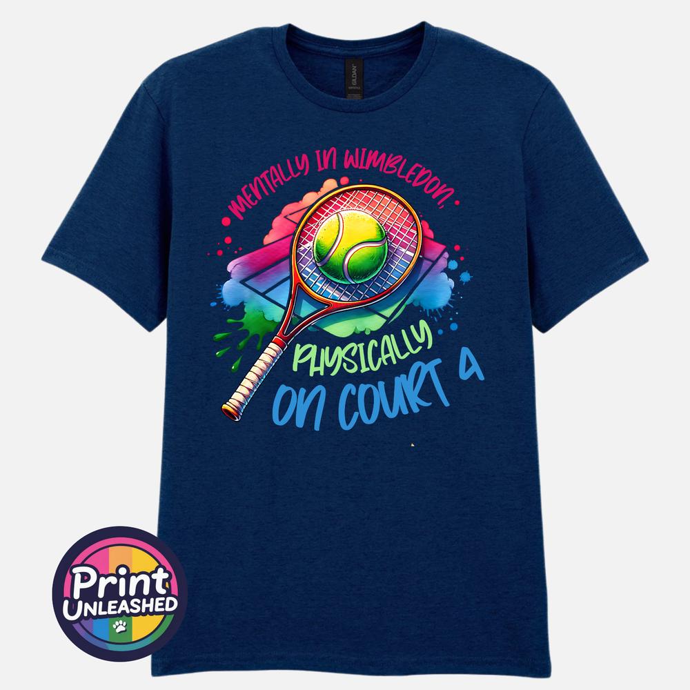 Funny Unisextally In Wimbledon Tennis TShirt Physically On Court 4 Tee Unisex M