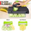 16 in 1 multifunctional vegetable slicer and slicer kit - manual food processing machine with container, drainage basket