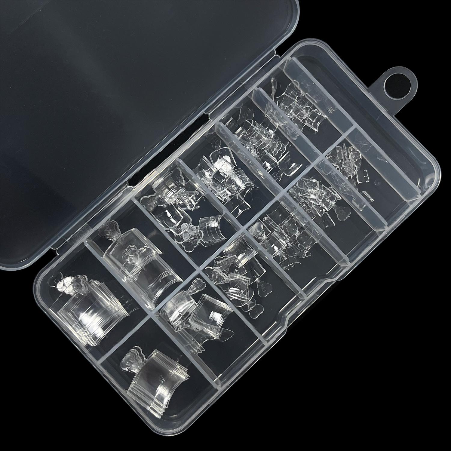 

120 прозрачных полунаклеек, накладок на ногти, полупокрытых накладных ногтей, наклеек на всю длину, светлых накладок на ногти