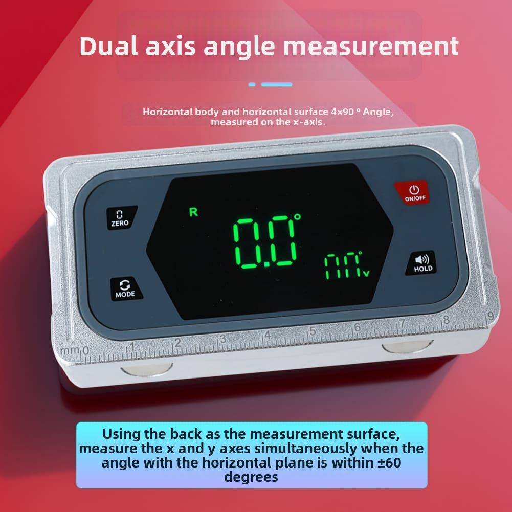 

High Accuracy Digital Protractor with Magnetic Base and Backlit Display for Metal Surfaces and Pipe Measurements China Mainland